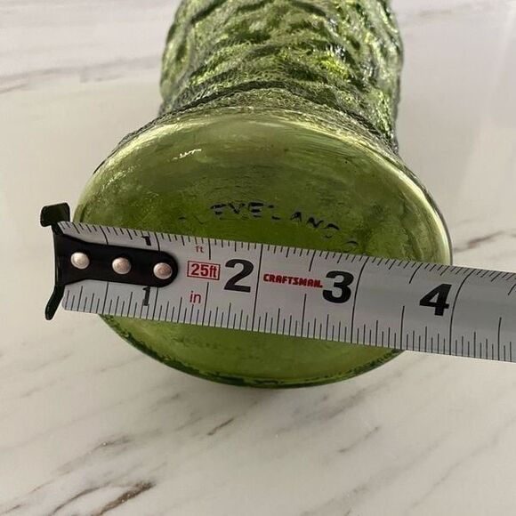 Vintage EO Brody Tall Green Crinkle Vase Home Decor Decorative MCM - Picture 9 of 9